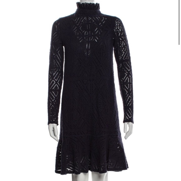 Elegant Navy Lace Dress - Picture 1 of 3